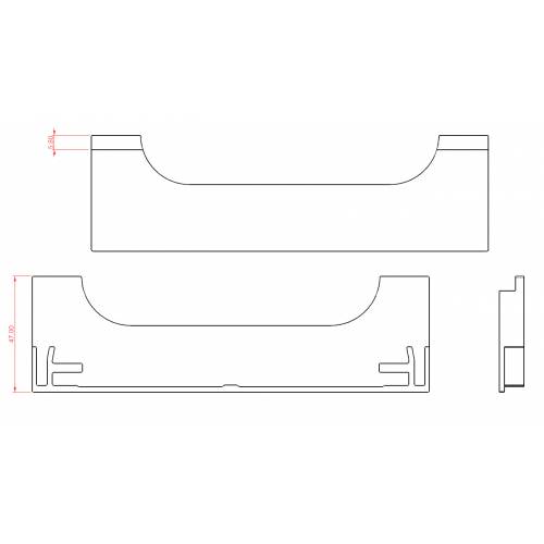 Nóżkozaślepki PEŁNóżkozaślepki PEŁNE do profilu aluminiowego 160mm BIAŁE nóżki komplet - wysokość 47 mm - PCV - 2sztNE do profilu aluminiowego 160mm CZARNE nóżki komplet - wysokość 47 mm - PCV - 2szt